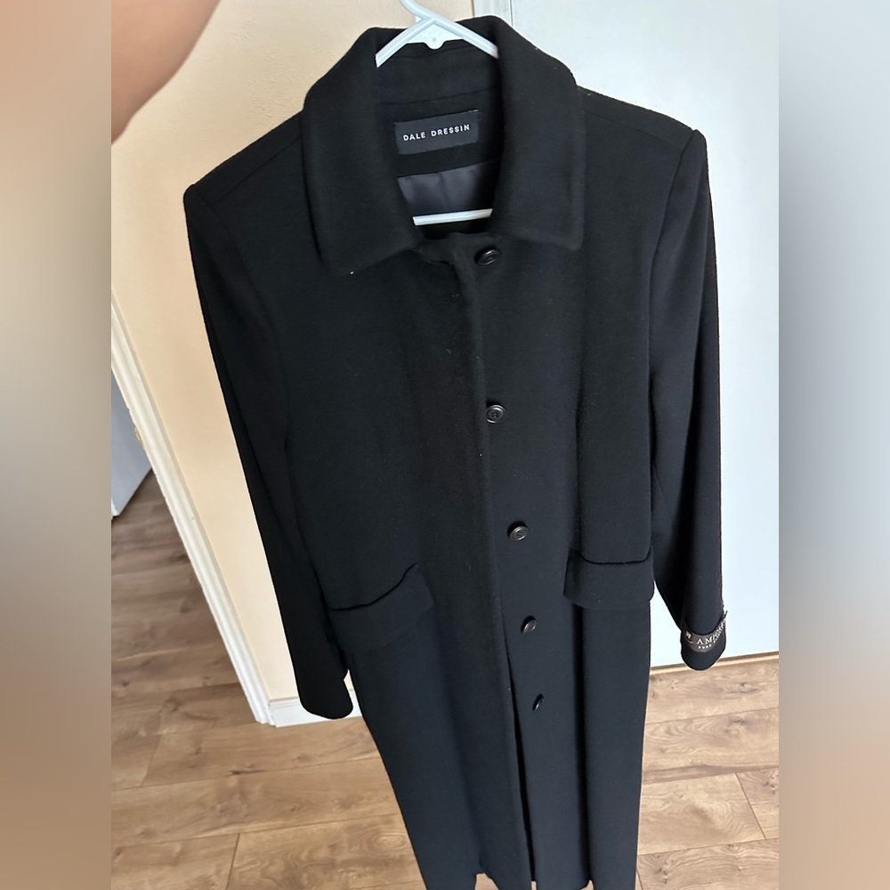 Women’s Black Amicale Cashmere Full Length Pea Coat